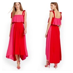 In The Beginning Colorblock Tie-Strap Midi Dress